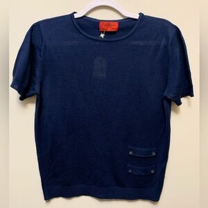 Vintage PULLIGAN Jover Navy Sweater Top